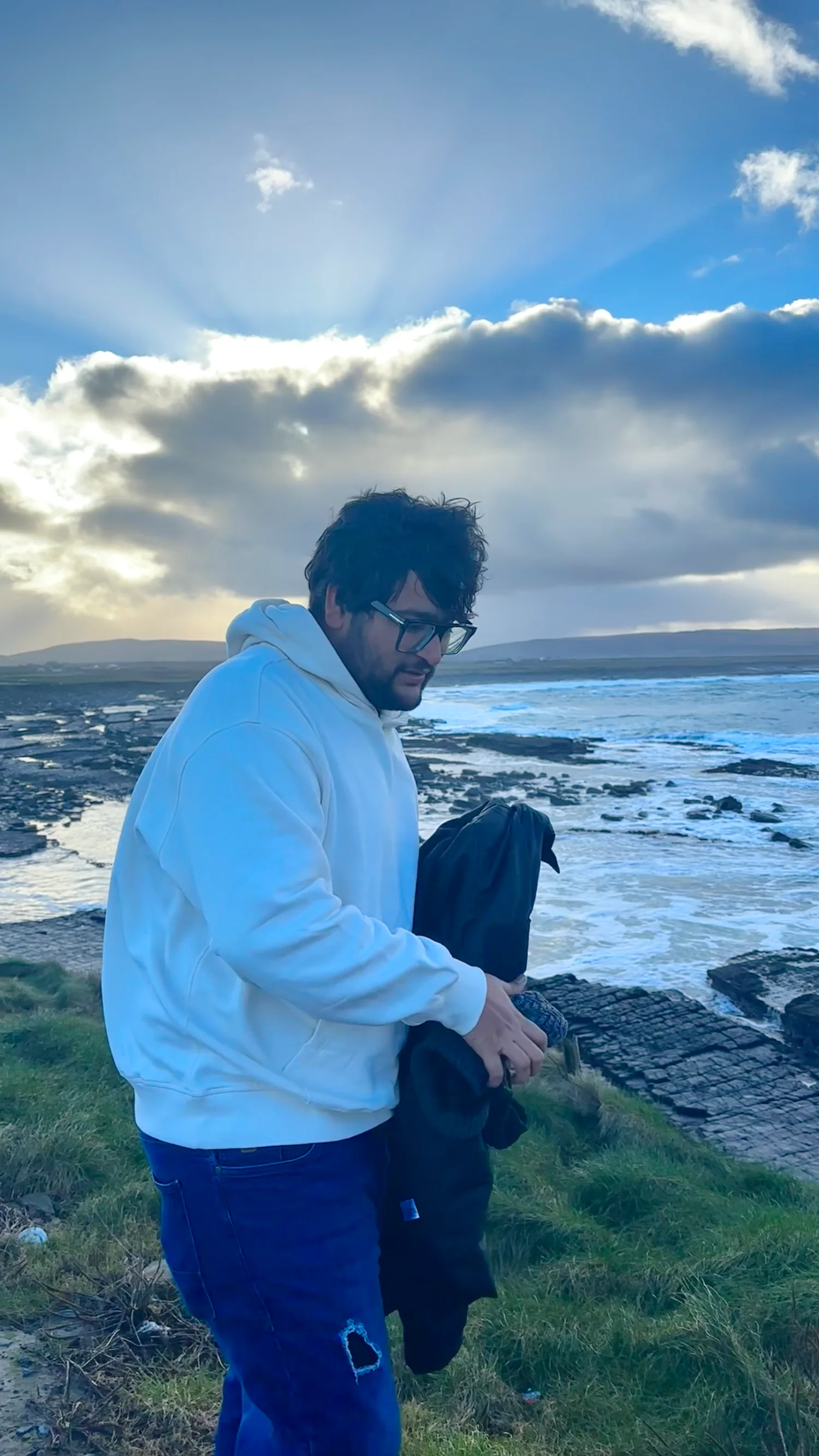 Anirudh Chugh outdoors on the Irish coast